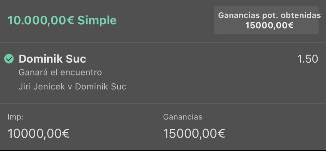 Empezamos el día ganado y seguiremos ganando! 😎 esto no para! ✅✅✅✅✅ #tipster #apuestasdeportivas #Tenis #pick