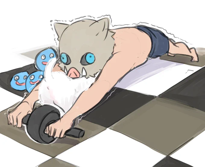 コロコロもふもふしてる人のファンアートです。 