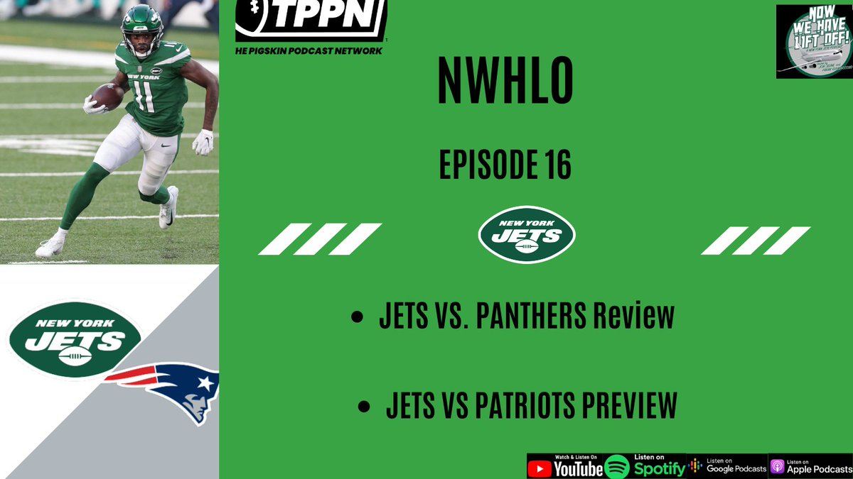 LiftOff_NYJ's tweet photo. Jon and Frank review the jets vs panthers. Why is Denzel Mims not getting more playing time? They preview the Jets and Pats.
https://t.co/PwsuVrMXYU
#nowwehaveliftoff #ALLGASNOBRAKE #newyorkjets #denzelmims #mehkibecton #correydavis #elijahmoore #brandonechols #TPPN https://t.co/x7EeKh7fwx