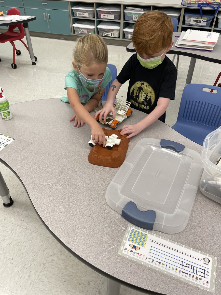 Monroe Elementary's preschool class is having fun and using their creativity this morning.