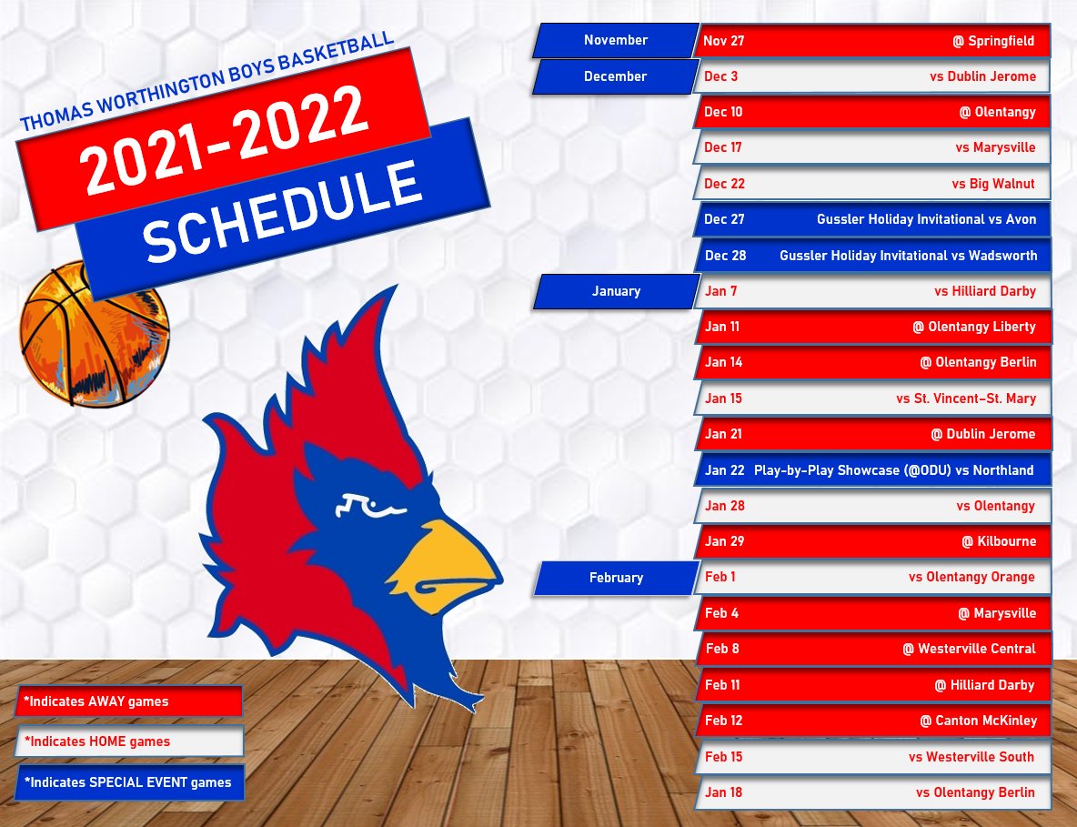 TWHS Basketball on Twitter "20212022 Varsity Schedule COMPLETE! 