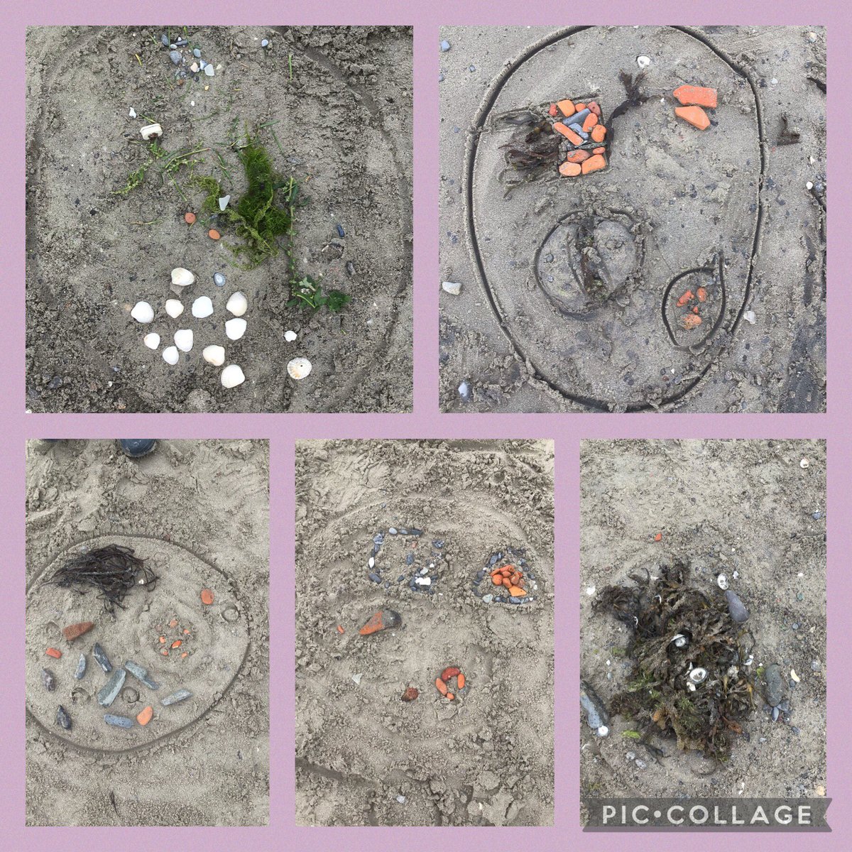bps_p6's tweet photo. At beach school today P6 made their favourite food out of beach resources. We had squid rings, steak, mashed potatoes, chicken drumstick, chips and many more delicious plates of food. Can you work out P6’s favourite food?! @BallywalterPS @BeachschoolO #favouritefood #P6rocks https://t.co/bvKW8YdR8R