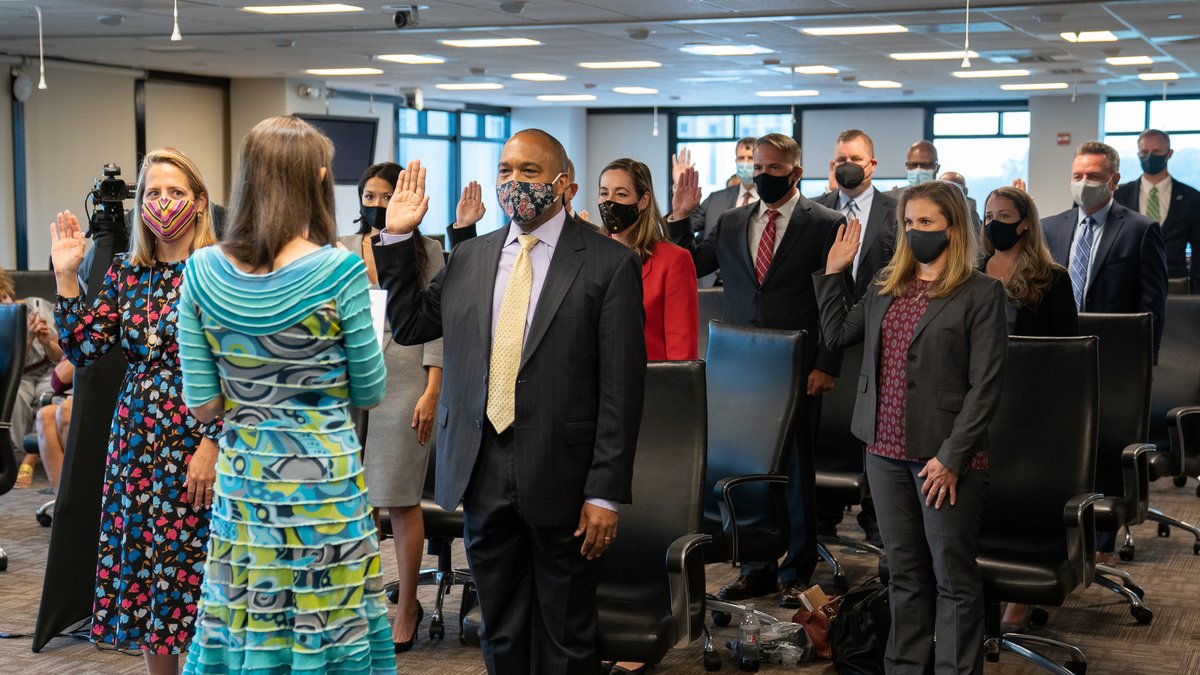 CISAJen's tweet photo. I had the immense honor of inducting a new class of Senior Executive Service (SES) leaders @CISAgov. Your expertise, leadership, and dedication help make our Nation a safer place. Congratulations to my colleagues! #DefendTodaySecureTomorrow https://t.co/ACbwXTju8V