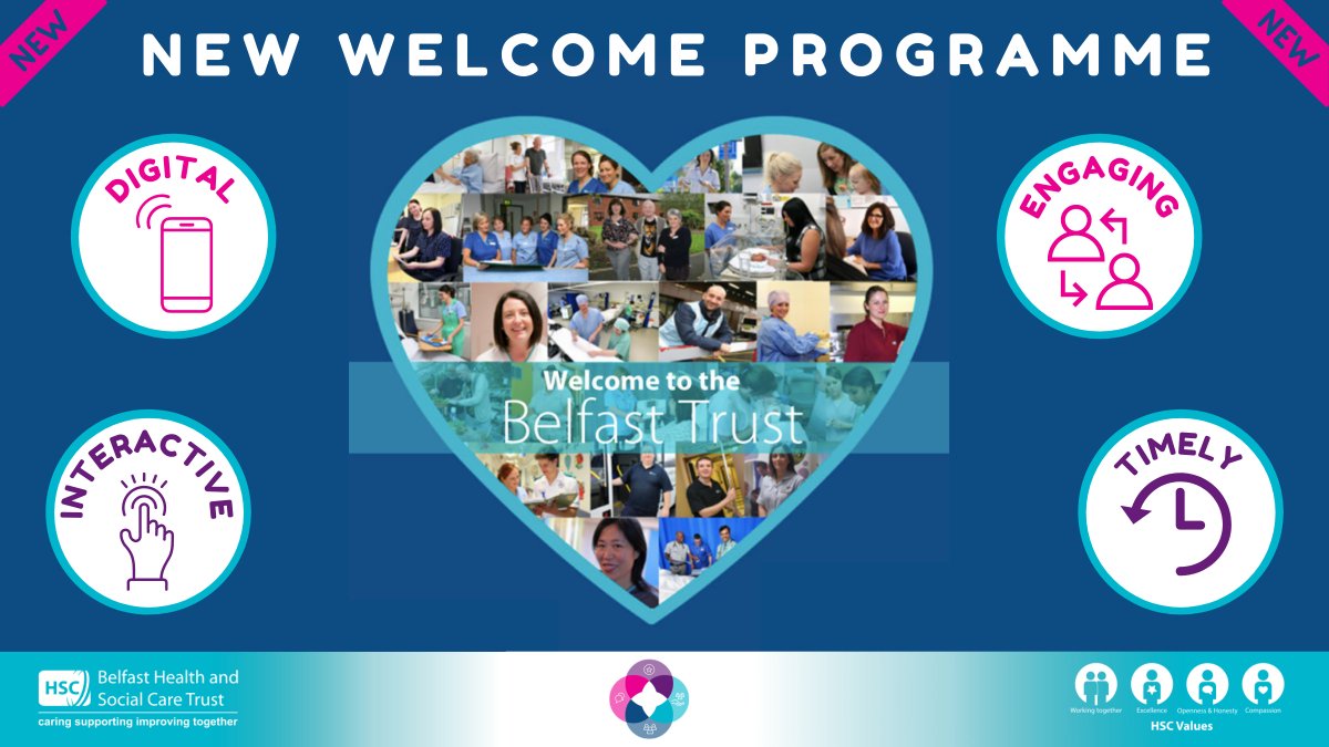 📢How we welcome @BelfastTrust staff is changing!

Our new approach is:
👉Modern 
👉Digitised 
👉Interactive 
👉Accessible for all

It includes key Trust information and core Statutory Mandatory Training so that staff are welcomed and well informed from the get start!⭐️