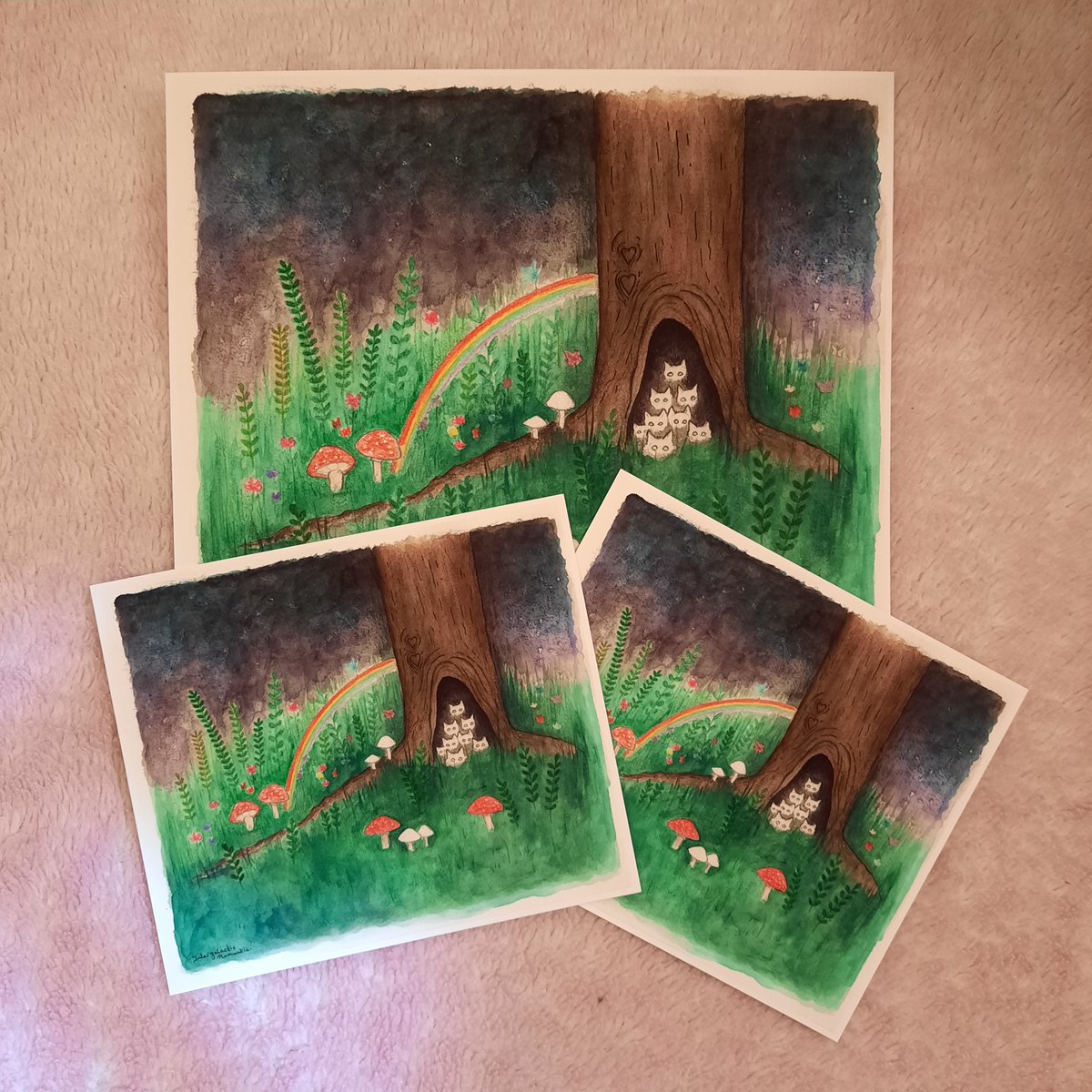 OceanVixen's tweet photo. Prints of 'Hiding' and 'Lovecats' are now available!
https://t.co/LbRXUMDIwV
#art #naturecore #cottagecore #cuteart #kawaiiart #paintings #darkcottagecore #fairycore #mosscore #forestcore #mushrooms #cats #cat #kitten #kitties #artistsonTwitter https://t.co/NjYR1X4EKv