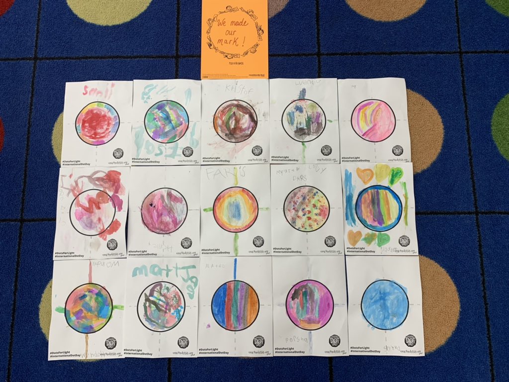 Jen_Basford's tweet photo. @SeminoleTrails First Graders made their mark on #InternationalDotDay https://t.co/ojEWxTNe8K