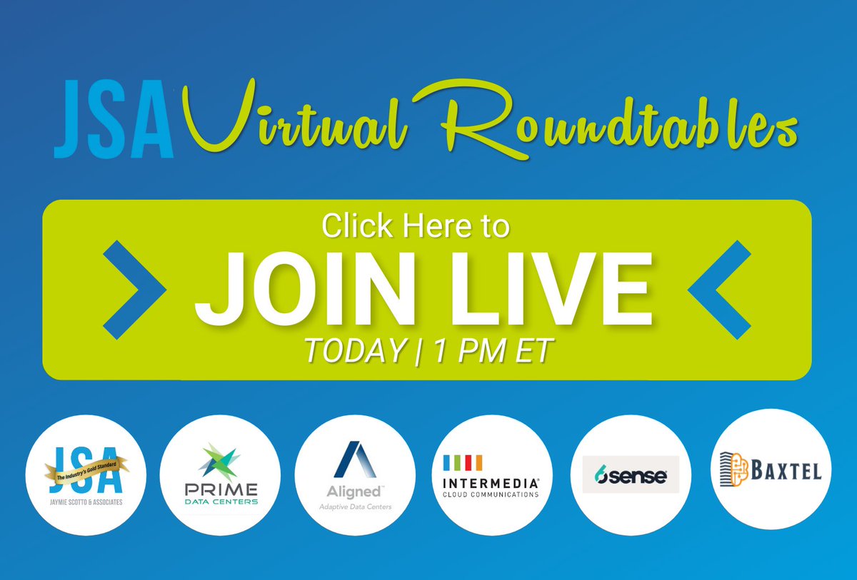 JSAEvents's tweet photo. It's the final countdown!!! If you haven't registered for TODAY'S #VirtualRoundtable at 1 pm EST - Join Live: https://t.co/DiDx76ZIzO

See you there! https://t.co/yoAV4rvRNS