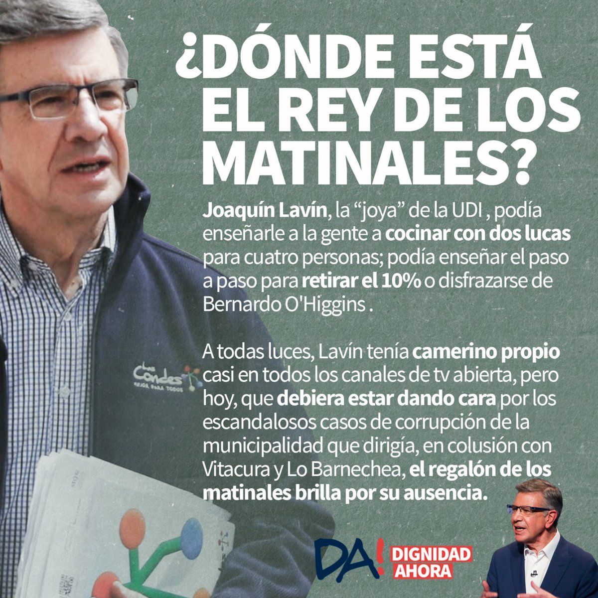 Donde está el Rey de los Matinales?

#DignidadAhora