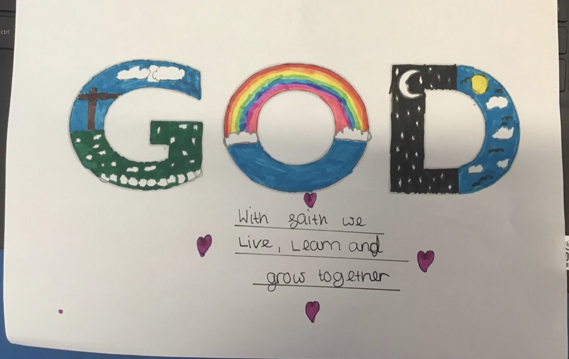 dsat_the's tweet photo. Some wonderful learning in y5 this morning looking at words, images and colours to describe God. #teamtrinity #RE https://t.co/D3DW4fmZLl