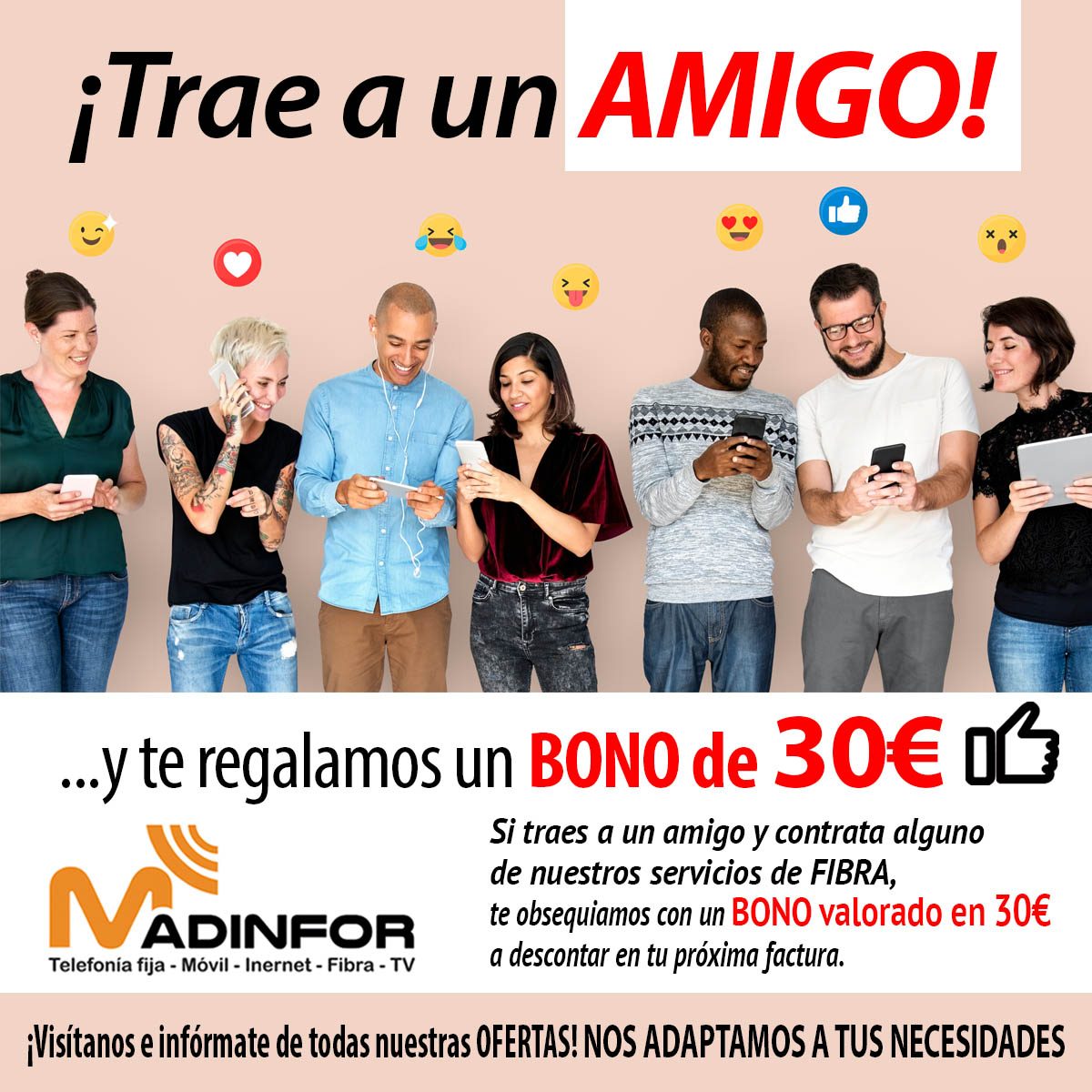MadinforTv's tweet photo. Si traes a un amigo que contrate servicios de FIBRA, te obsequiamos un BONO de 30€ a descontar de tu próxima factura.
en MADINFOR, siempre ➕✖️➖👍

💻https://t.co/6z7SpOkwOX
📞957 660 506  
Calle Andalucía, 13 - AGUILAR
#madinfortv #fibraymovil #telefoniaaguilar #fibraAguilar https://t.co/WtTKYJsUhe