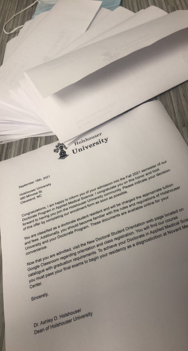 Mrs_H5th's tweet photo. It’s that time of year again! Acceptance letters are going out today for Holshouser University! I cannot wait to welcome our incoming class of medical students. #humanbodyunit #5thgrade https://t.co/fotB5iawYB