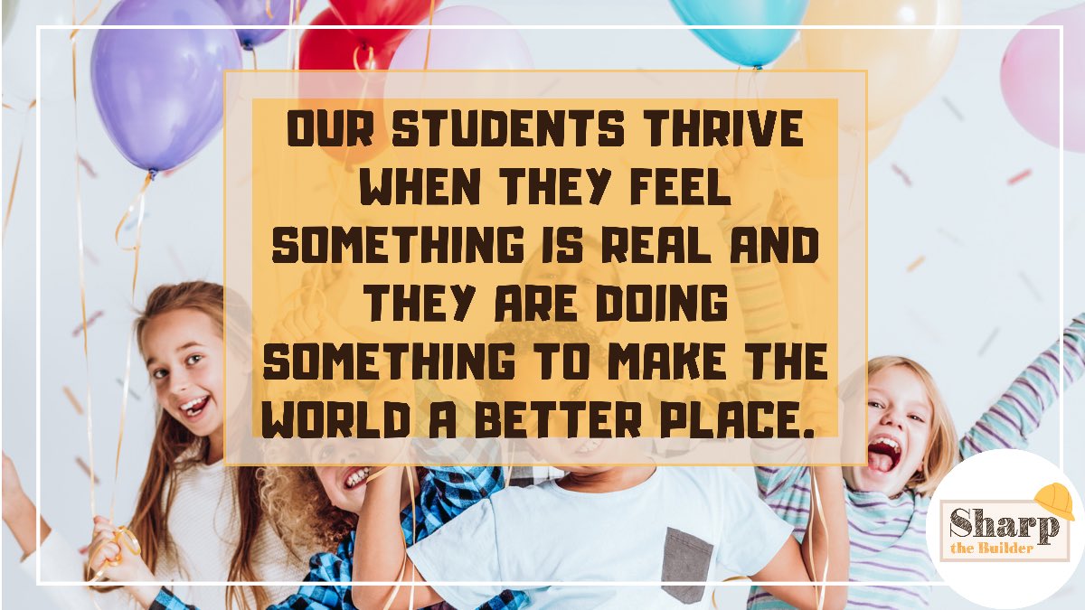 I can’t tell you how many times I’ve done PDs, lives, interviews, and mentioned this to teachers. Making education real world will change your classroom in a way you wouldn’t believe. #edutwitter #Educators