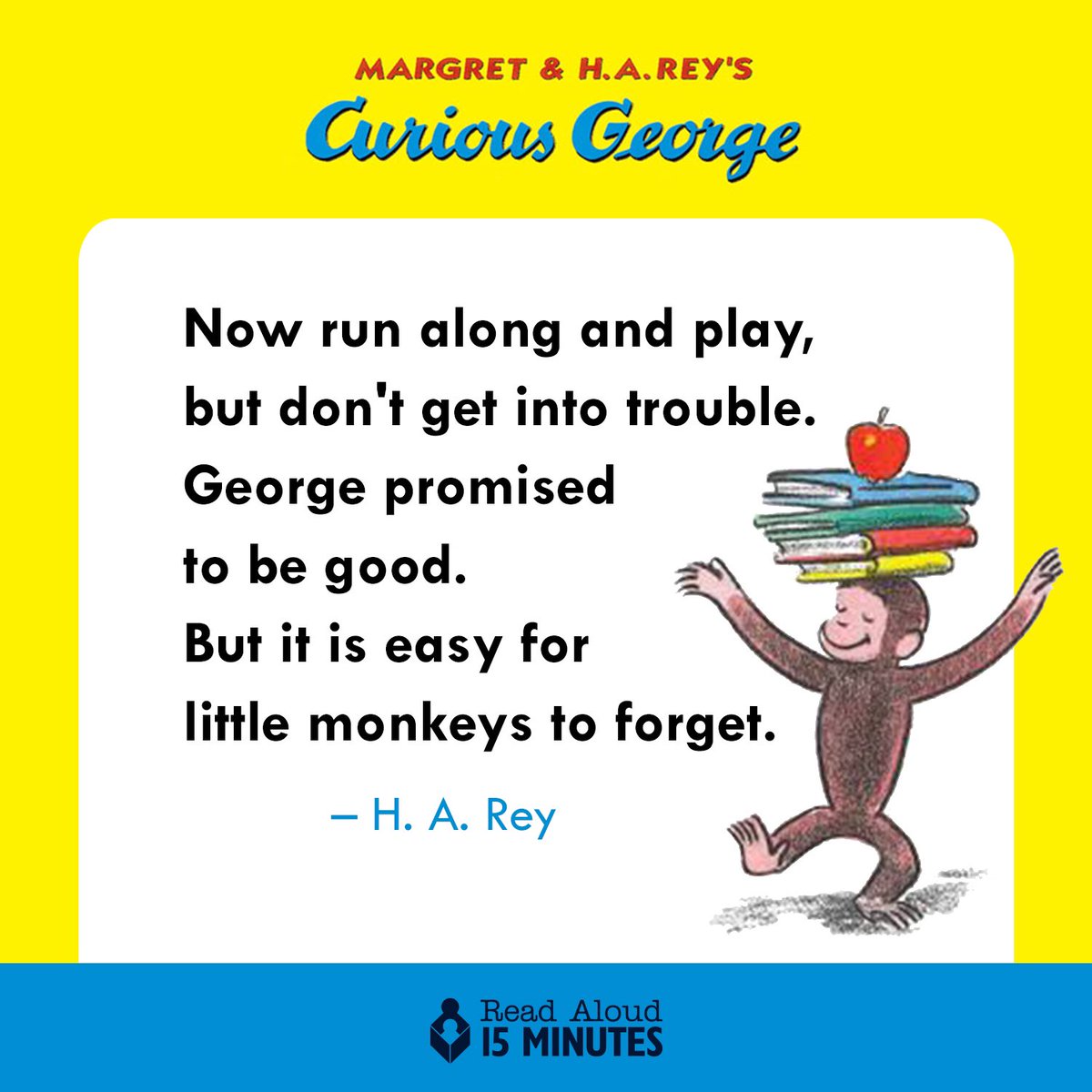 ReadAloud_org's tweet photo. H. A. Rey was born on this day in 1898. He created together with his wife, Margret, everyone’s favorite mischievous monkey, Curious George. https://t.co/zVpnFJCJEc