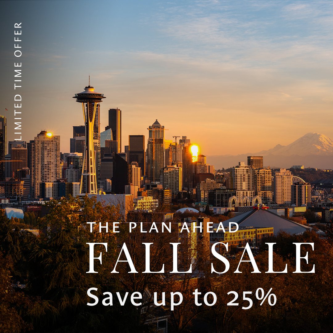 Good things come to those who plan. Enjoy up to 25% off your next getaway to Pan Pacific Seattle when you book by September 26, 2021. The farther ahead you plan, the more you will save. Find out more at bit.ly/3Exz2Zh