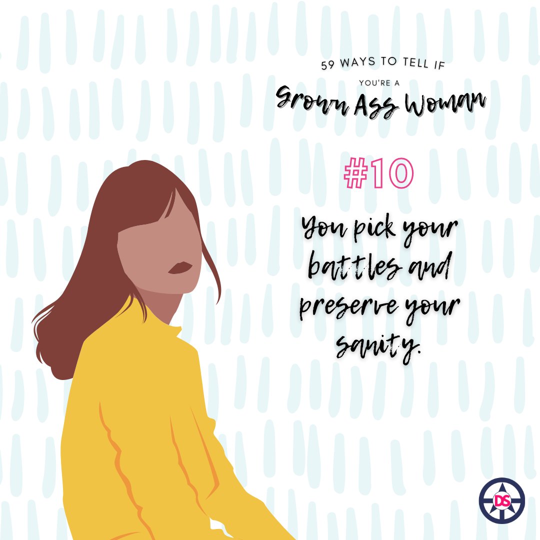 You know how to stand up for what you think AND you know when the fight isn't worth your time.👏🏾

Here's your exclusive invite to our Grown Ass Women community: mydriversseat.com/join.

#grownasswoman #driversseat #audaciousempowerment #goaldiggers #goalsetter #goalgetter