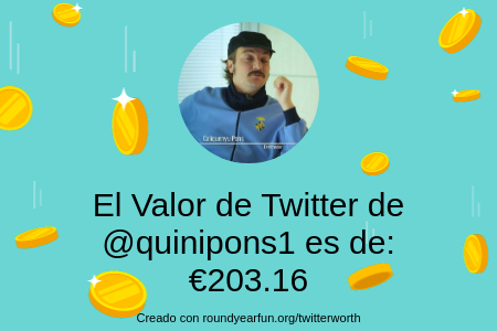 quinipons1's tweet photo. Mi valor en Twitter es de: €203.16

Encuentra el tuyo(a) con https://t.co/PAFP1QvIRM

⠀ https://t.co/eCe3E9tFgn