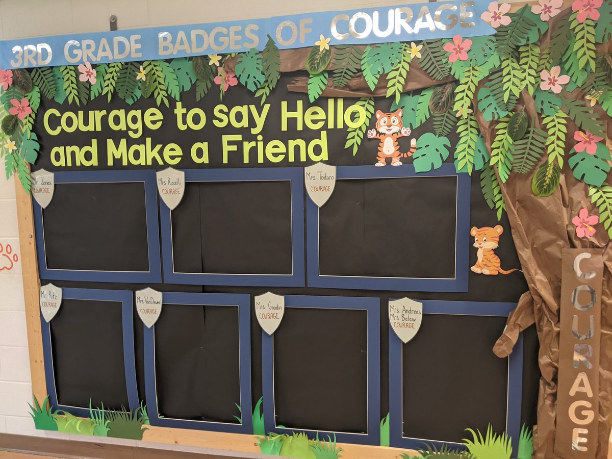 PTO Volunteers out did themselves and now our hallways keep us focused on our monthly COURAGE themes! Can't wait to see each class' monthly Badge of Courage throughout the year! Thank you <a href="/ChagrinFallsPTO/">ChagrinFallsPTO</a> #CFChooseCourage
