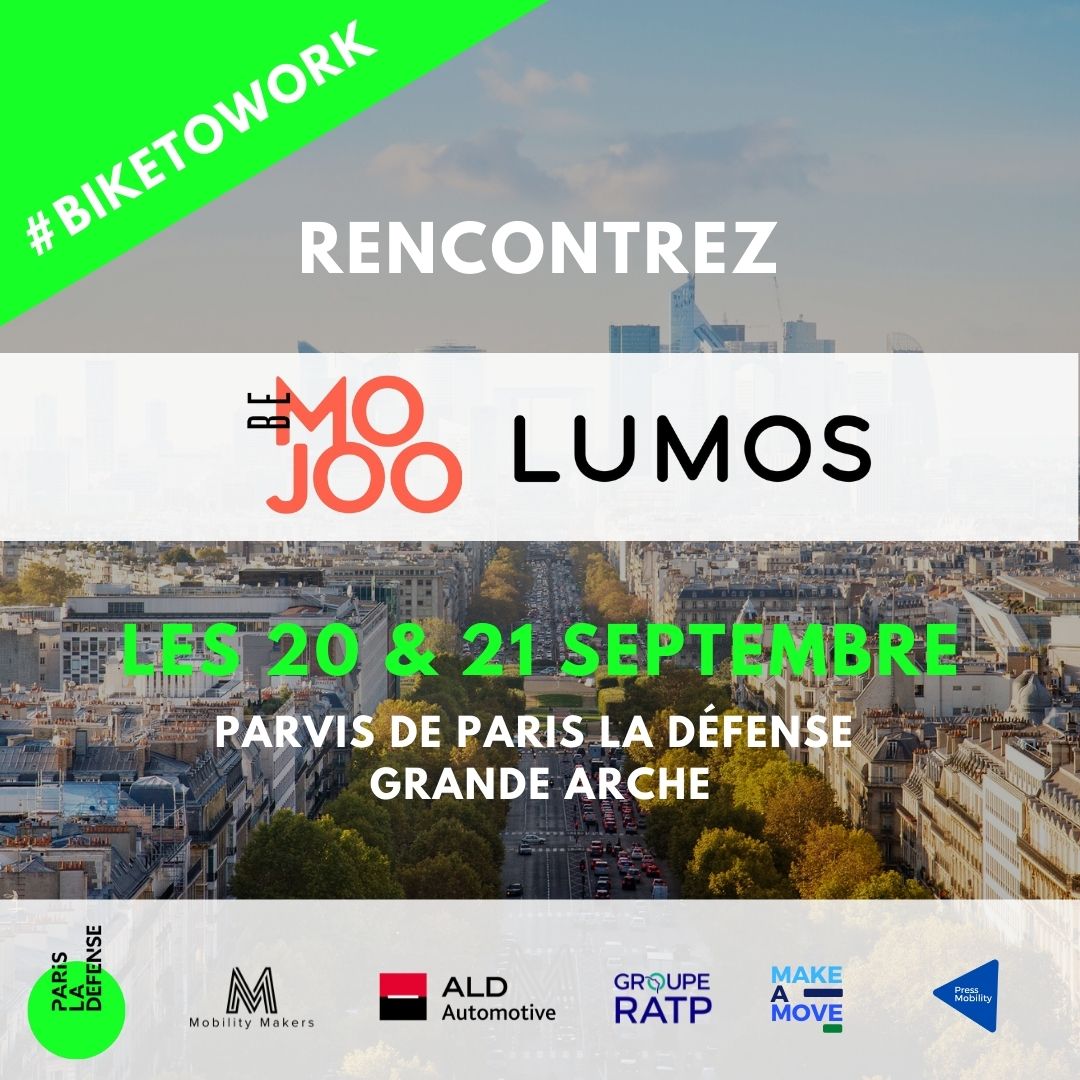 Heureux d’accueillir <a href="/BemojooS/">Be Mojoo</a>  distributeur français officiel des casques <a href="/lumoshelmet/">Lumos Helmet</a>  à #BikeToWork les 20 et 21 septembre à <a href="/ParisLaDefense/">Paris La Défense</a>