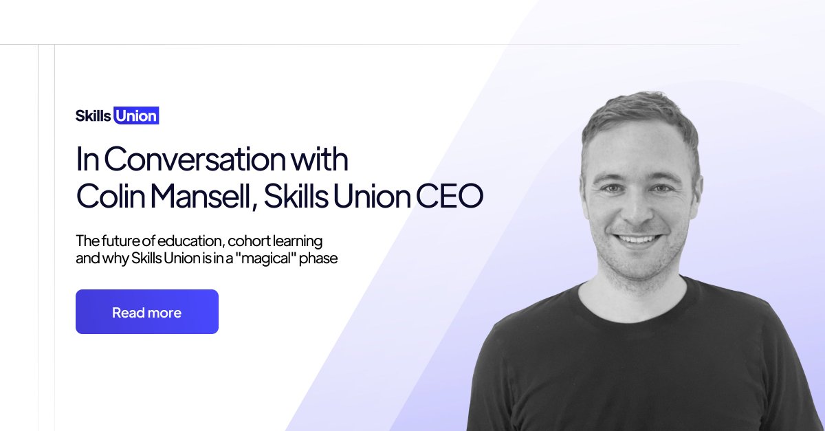 Our inspiring interview with <a href="/skillsunion/">Skills Union</a> CEO Colin Mansell on the future of work, education and why the skills economy is key for success in this "age of innovation". Read the full post here 👇
buff.ly/2VLb0bs

#skillseconomy #learning #education #edtech