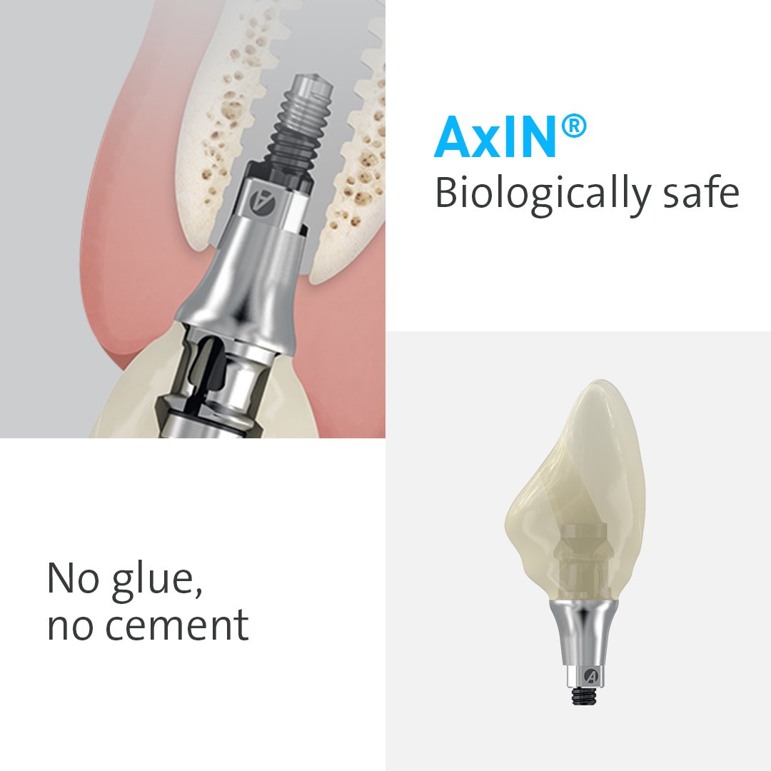 Discover AxIN®, the closest thing to a natural tooth.
A simeda® customized screw-retained tooth with efficient angulated access that uses neither glue nor cement, for beautiful, functional results, no matter the sector. 
Come and visit us at #LondonDentistryShow  #DentistryUK 🇬🇧