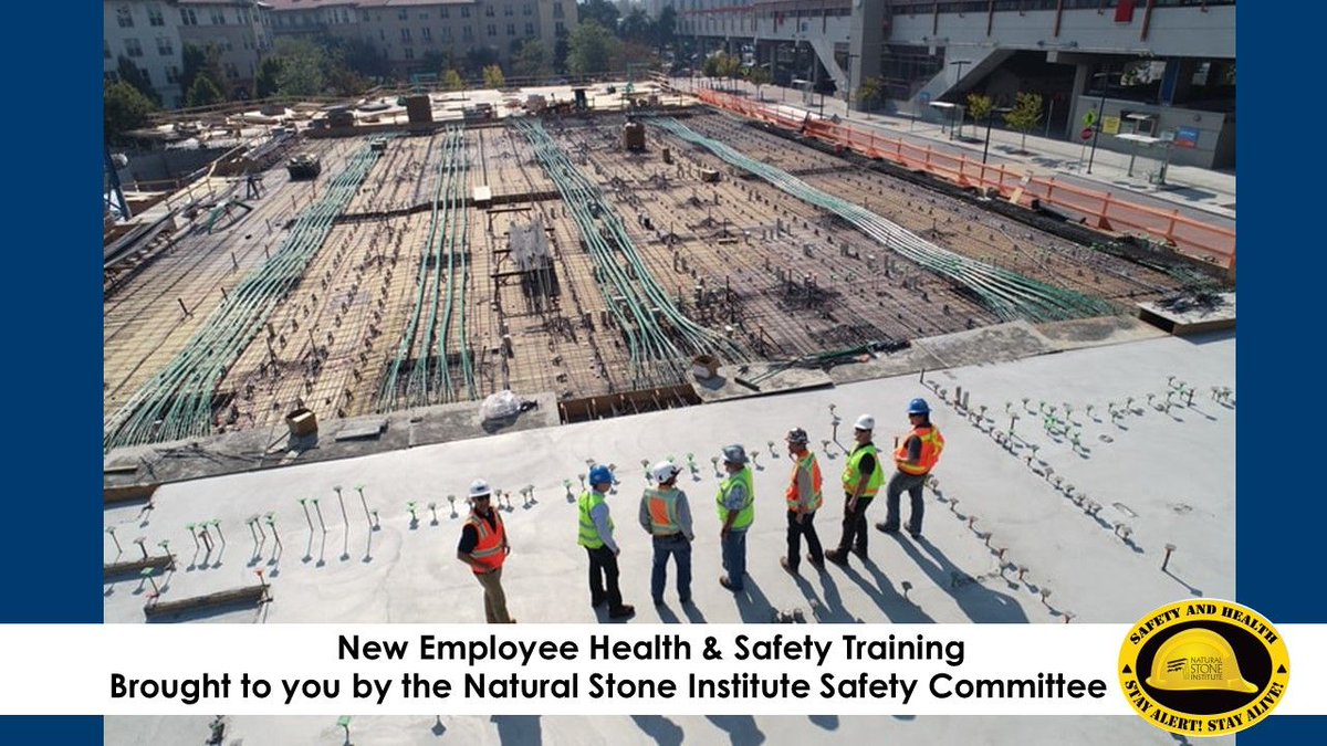 75% of stone industry injuries occur during the first year of employment. The Natural Stone Institute's safety training syllabus covers slab handling, installation, PPE, and silicosis prevention. Access the 4-week program here: buff.ly/3uJtiG5 @MarbleInstitute