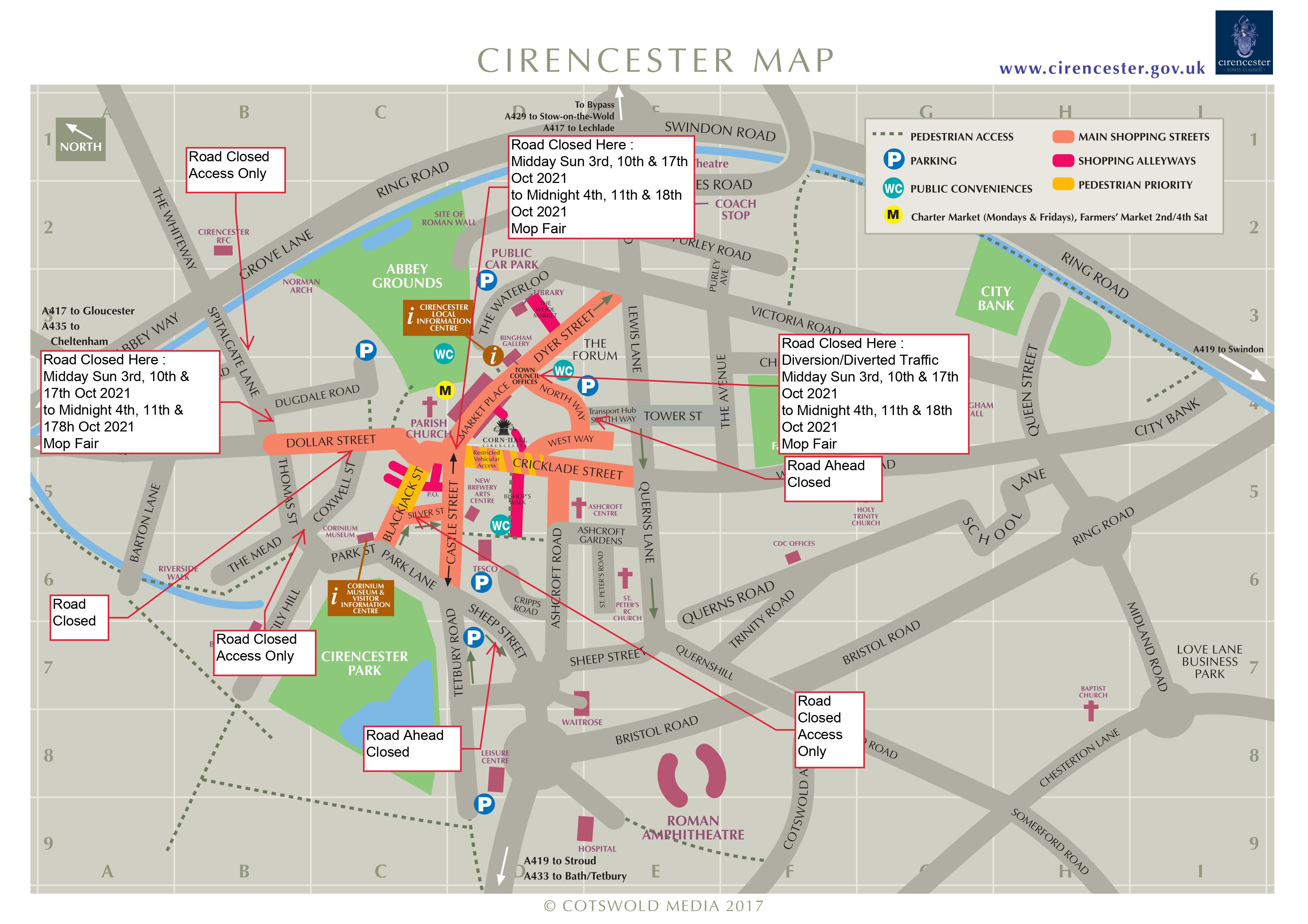 Cirencester Town Centre Map Cirencester Town Council On Twitter: "The Historic Mop Fairs Are Returning  To Cirencester & This Year There'll Be 3! 12Pm To 10Pm On Mondays The 4Th,  11Th, & 18Th October. The Town