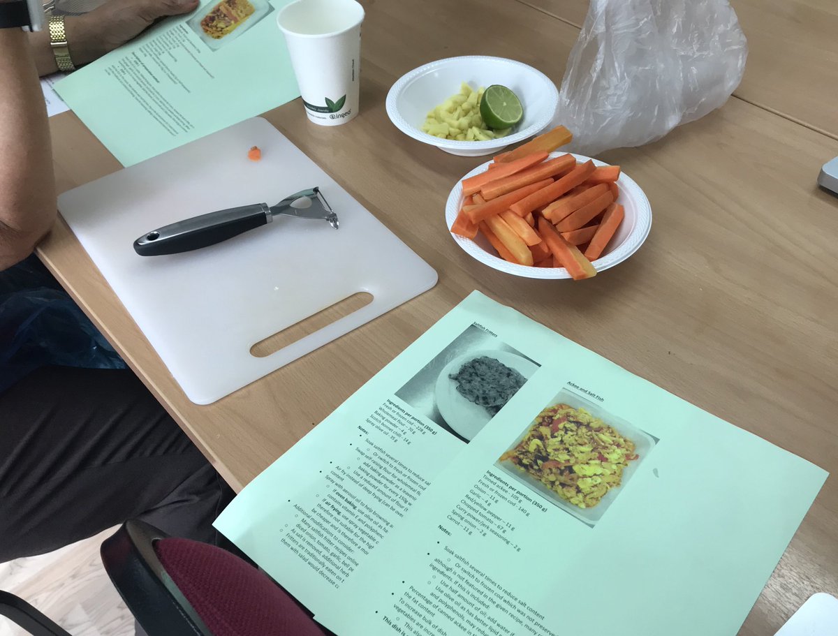 fgfleeds's tweet photo. Great starting the African Caribbean Cooking Project today. Our service users really enjoyed testing modified recipes from @UniversityLeeds @leedsbeckett thanks for your support @LeedsACTS looking forward to hearing their thoughts https://t.co/dZlJWud0s2
