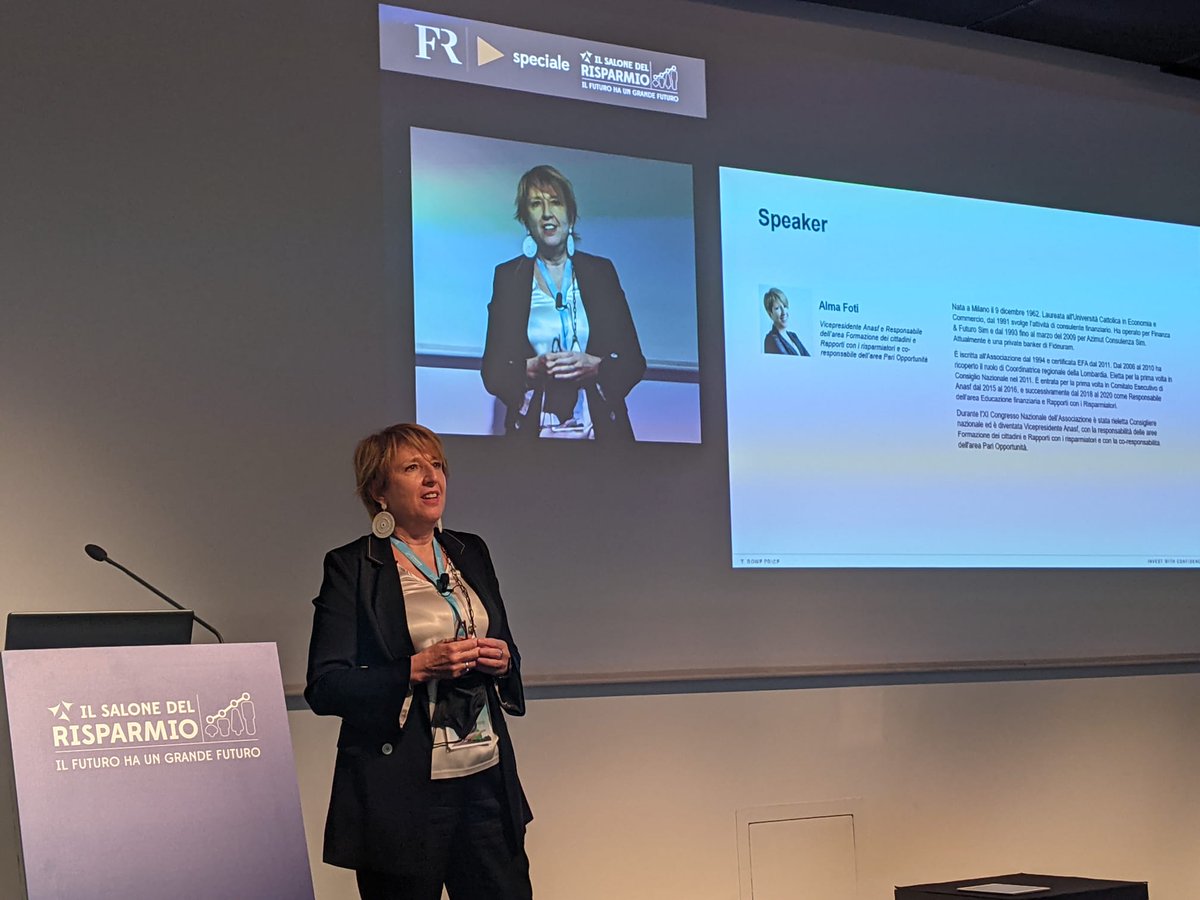 "Pianificare vuol dire non solo stare con i clienti ma anche conoscere la loro famiglia", la testimonianza di <a href="/AlmaFoti/">Alma Foti</a> alla conferenza "T. Rowe Price MasterMind: i 6 Sensi della Consulenza"
Seguila su vision.focusrisparmio.com