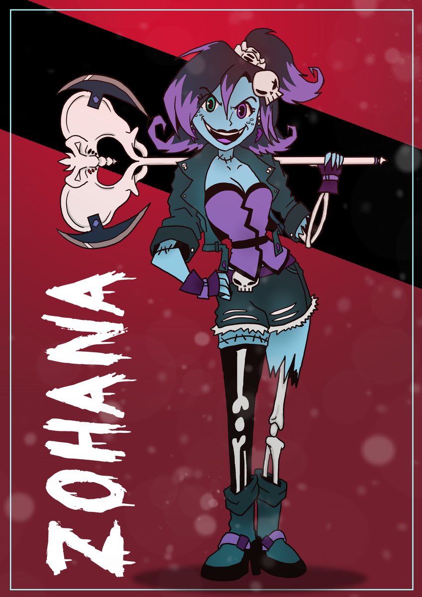 YasAlexArt's tweet photo. Another bit for @ZohanaZombie, tried to redesign her in the style of Hazbin Hotel/Helluva boss https://t.co/nTnf8sZxL4