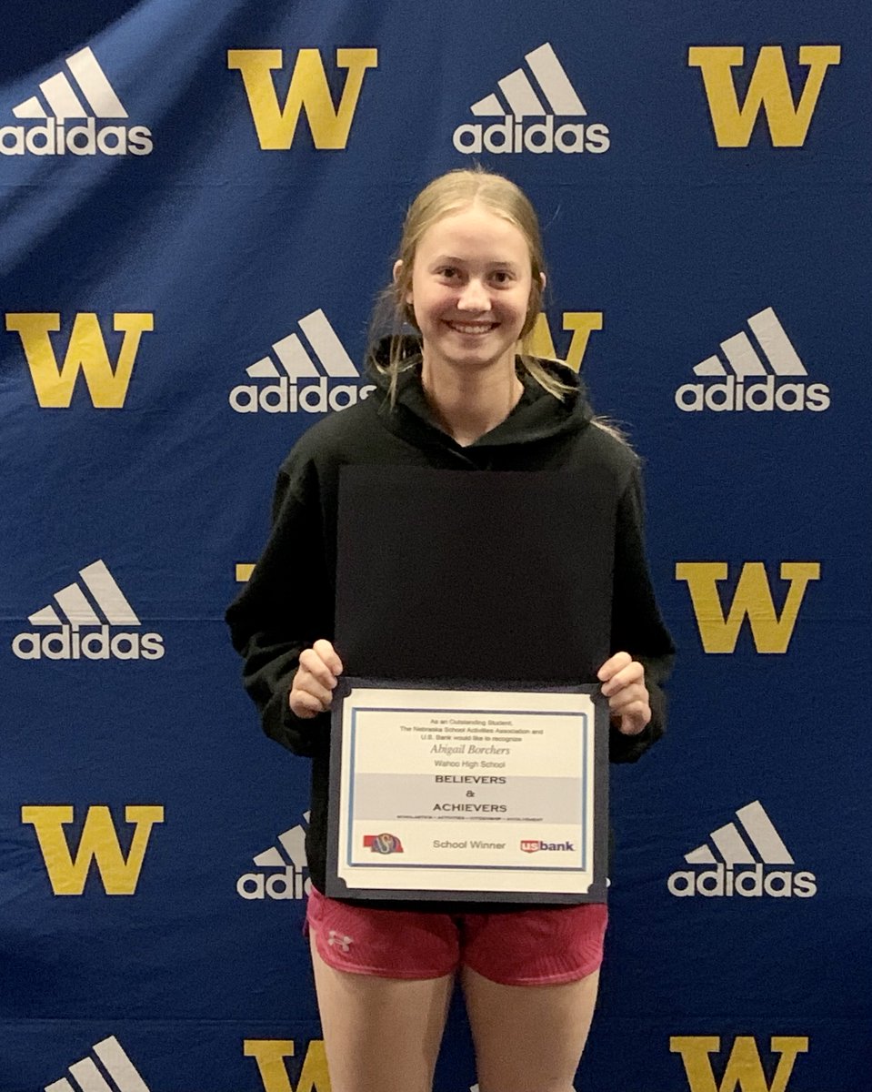 2021-2022 <a href="/usbank/">U.S. Bank</a> &amp; <a href="/nsaahome/">NSAA</a> Believers and Achievers Local School Winners. 

Congratulations to <a href="/wahoopublic/">Wahoo Public Schools</a> seniors Abbey Borchers, Mya Larson, &amp; Carson Lavaley!

<a href="/AbbeyBorchers/">Abbey Borchers</a>  <a href="/mlarson03/">Mya Larson</a> <a href="/cmanlav124/">Carson Lavaley</a>