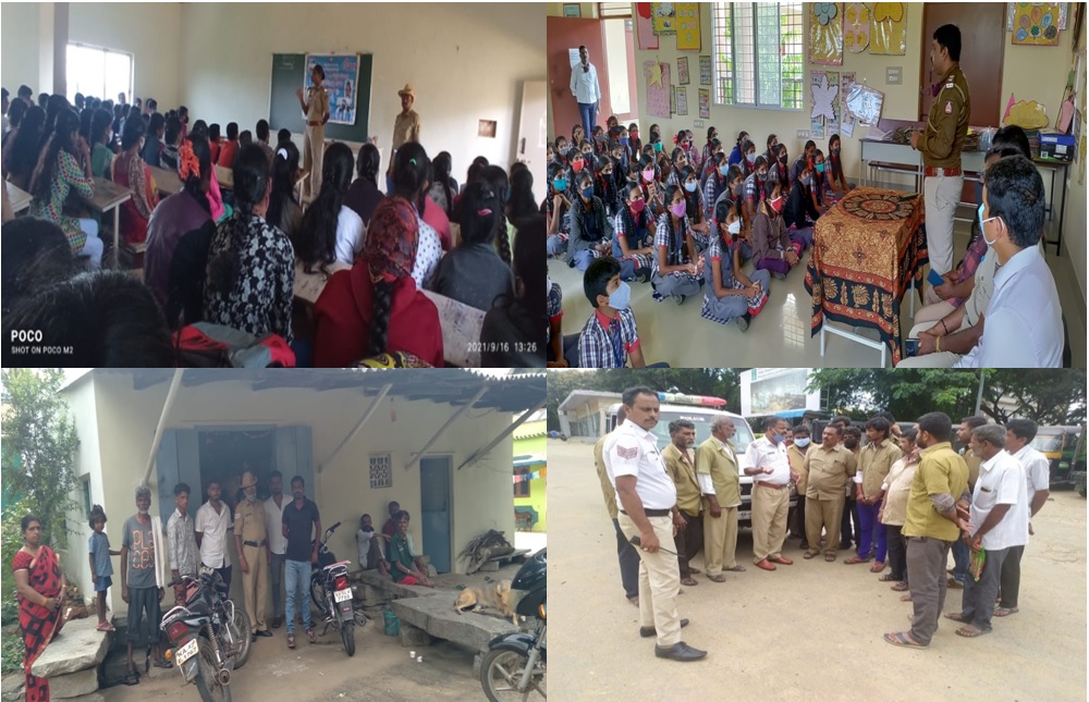 MandyaPolice's tweet photo. ಈ ದಿನ ಜಿಲ್ಲೆಯ ವಿವಿಧ ಠಾಣೆಯ ಬೀಟ್ ಸಿಬ್ಬಂದಿಗಳು ಮತ್ತು ಠಾಣಾಧಿಕಾರಿಗಳು ಶಾಲಾ ಕಾಲೇಜುಗಳು, ಸಾರ್ವಜನಿಕ ಸ್ಥಳಗಳಲ್ಲಿ, ಪೋಕ್ಸೋ ಕಾಯ್ದೆ, ಬಾಲ್ಯ ವಿವಾಹ ನಿಷೇಧ ಕಾಯ್ದೆ, ಸೈಬರ್ ಅಪರಾಧ, ಹೆಣ್ಣು ಮಕ್ಕಳ ���ುಡಾಯಿಸುವವರ ಬಗ್ಗೆ,ತುರ್ತು ಸ್ಪಂದನಾ ವ್ಯವಸ್ಥೆ-112 ಕಾರ್ಯವೈಖರಿ ಬಗ್ಗೆ ಕಾರ್ಯಕ್ರಮಗಳನ್ನು ಹಮ್ಮಿಕೊಂಡು ಜಾಗೃತಿ ಮೂಡಿಸಲಾಯಿತು https://t.co/lsFniVAJlf