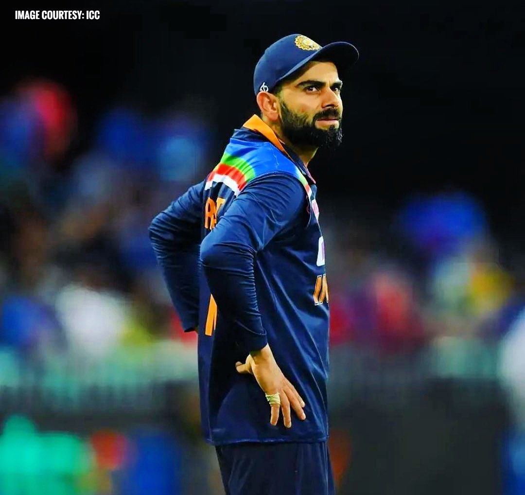 PunjabKingsIPL's tweet photo. Virat Kohli has announced that he will step down as the Indian T20I skipper post the #T20WorldCup this year.

Having won 27 out of 45 T20Is as captain, he's certainly one of the best! 🙌🏻

#ViratKohli https://t.co/VdishrX7P8