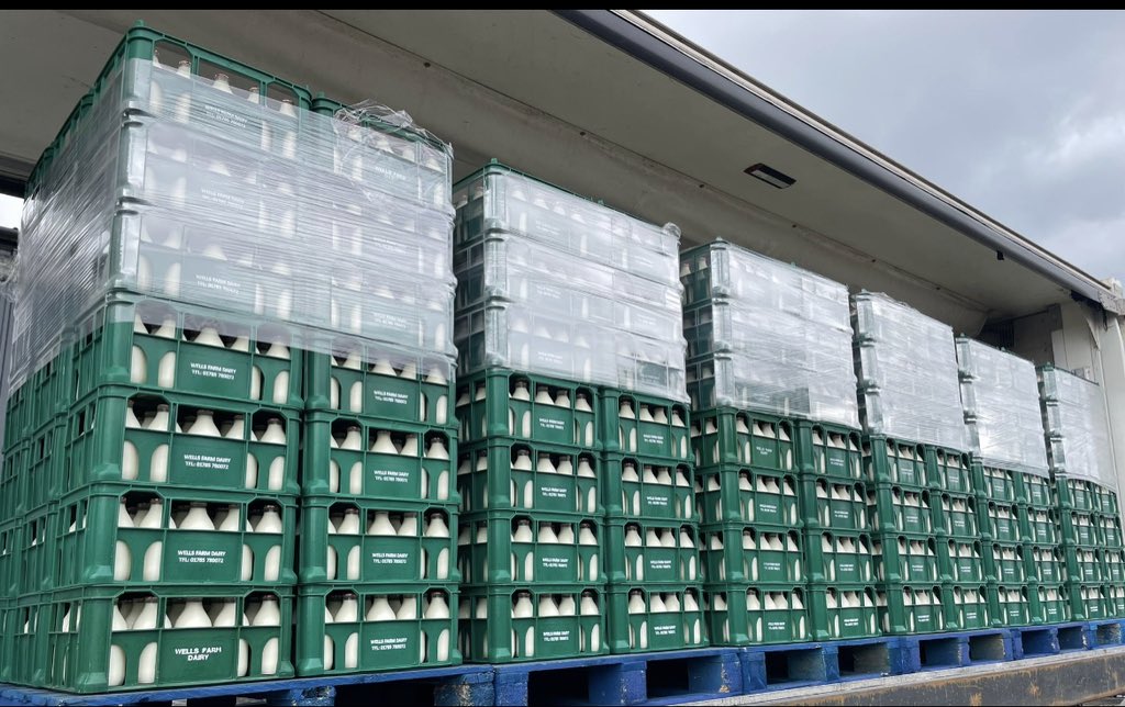wells_farm's tweet photo. Another productive day filling our reusable glass bottles with locally produced milk. We work hard to keep our carbon foot print low and do our bit for the planet 🌎

#lowcarbonfootprint #recycling #reuseable #glassbottles #milkbottles #wellsfarmdairy #environmentfriendly https://t.co/aq9DrXTIJC