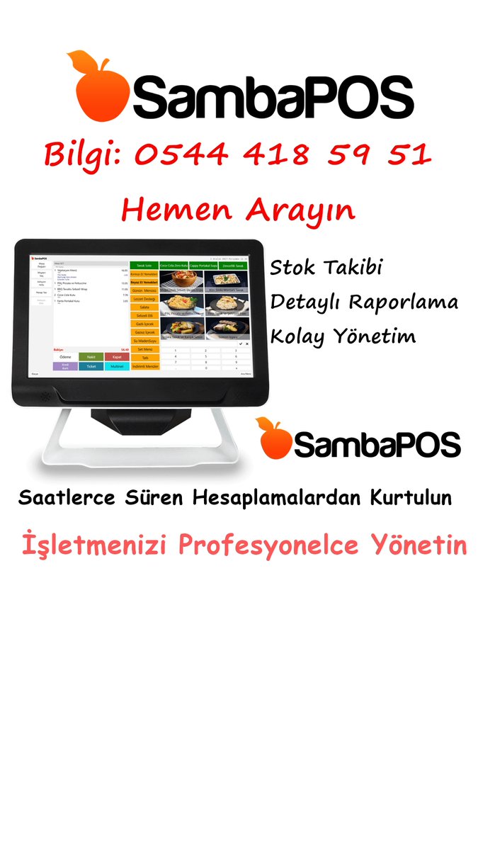 SambaPOSv5's tweet photo. SambaPOS v5 Pro Lisans / Kurulum / Destek
0544 418 59 51

#sambapos #sambaposv5 #sambaposv5pro #eskişehir #bursa #kütahya #afyon #inegöl #bilecik #anadoluüniversitesi https://t.co/YFetOvn6lX