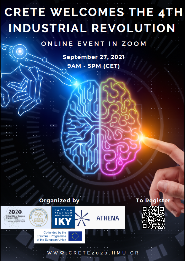 etrian77's tweet photo. Save the date! On 27/09/21 the CRETE project welcomes the 4th Industrial Revolution with a one-day event devoted to disruptive technologies. @emil_hoeg  and I will be among the presenters! Interested? Register here: https://t.co/TSKIDbf019 https://t.co/OICqJmOrha