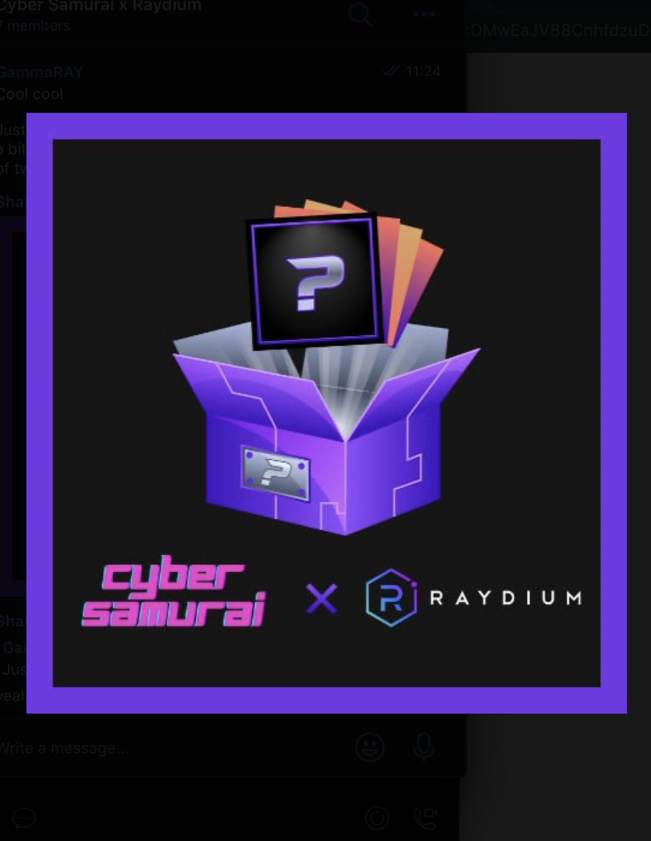 Raydium's tweet photo. The first DropZone launch, @CyberSamuraiNFT, is complete! 👹🚀

Drop Box claims are now open and can be redeemed on https://t.co/LpUuZRBUeu https://t.co/1J1X9dsyGI