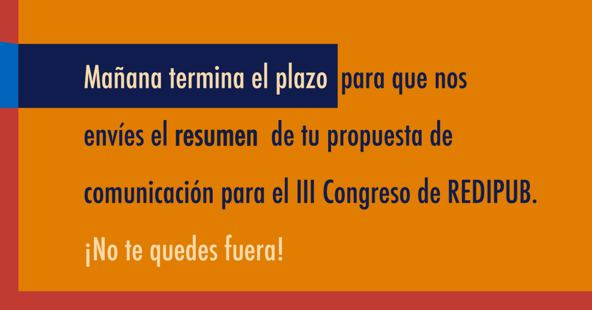 REDIPUB's tweet photo. EJE TEMÁTICO 1: PUBLICIDAD Y SOCIEDAD
EJE TEMÁTICO 2: MARCAS Y RESPONSABILIDAD SOCIAL
 EJE TEMÁTICO 3: LA PUBLICIDAD ANTE UN NUEVO CONSUMIDOR
EJE TEMÁTICO 4: RADIOGRAFÍA DEL SECTOR PUBLICITARIO
Toda la información la tienes en https://t.co/lXP0hTxKCh https://t.co/52MCc3Y6hv