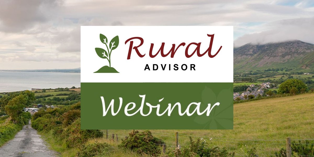 RURAL ADVISOR WEBINAR: Hints and Tips - Rural Planning and Farm Diversification
Join us for our second free webinar, hosted by Ellie Watkins and Katie Davies.
📆 Thursday 28th October 2021
⏰ 19:00-20:00
📲 Link below to register
eventbrite.co.uk/e/169464068591