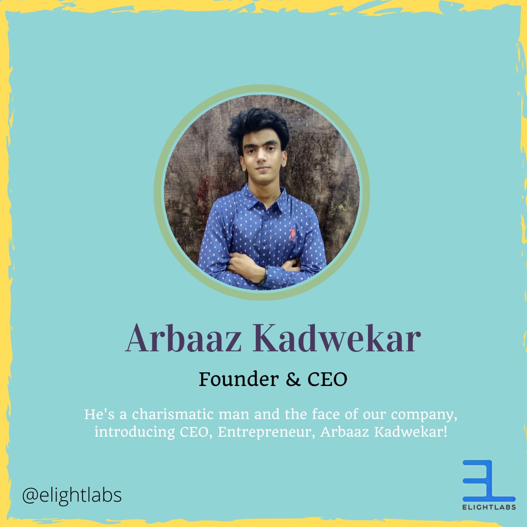 elightlabs's tweet photo. Strength of elightlabs- CEO &amp; Founder Arbaaz Kadwekar.💙🤍💙
#businessowner #Entrepreneurship #FutureOfWork #Entrepreneur #Engineering #code #codingislife https://t.co/gazIpdVFbO