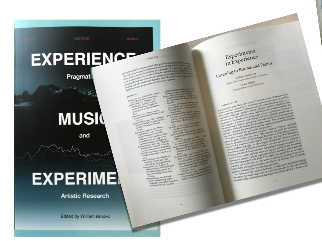 archsci10's tweet image. It&apos;s here, via post! And beautiful in hard copy! Our chapter is &apos;Listening to Rooms and Pianos&apos;. #musicandarchitecture #lovebooks #artisticresearch