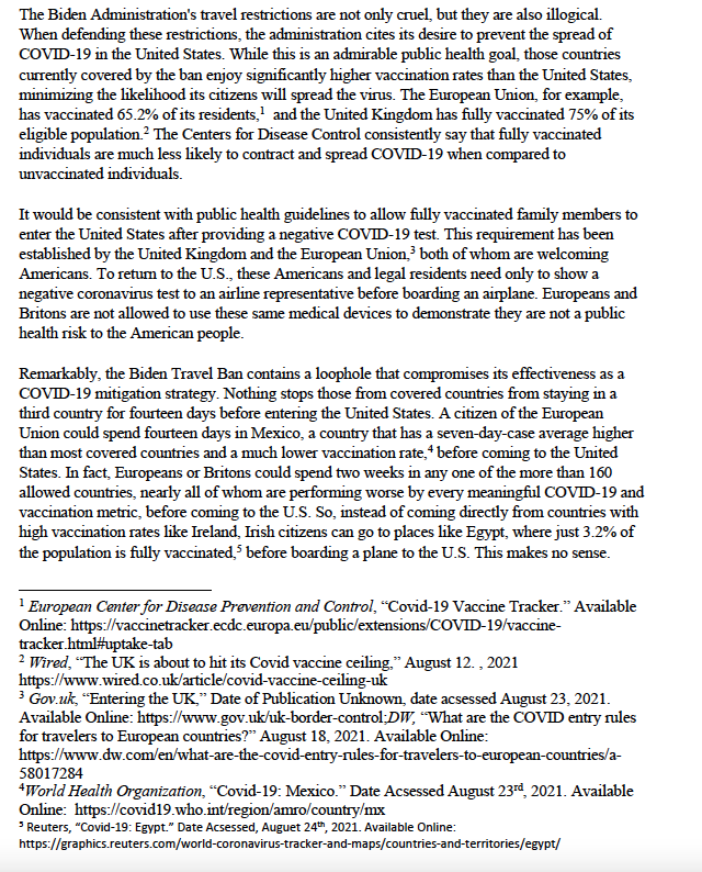 StoptheBan2021's tweet photo. Here is the letter sent to @LeaderMcConnell @chuckschumer @SpeakerPelosi &amp; @GOPLeader this morning. It was signed by more than 1,000 Americans whose lives are being destroyed by the Biden Travel Ban. #LoveIsNotTourism #StoptheTravelBan https://t.co/Kcz7FNUF8U