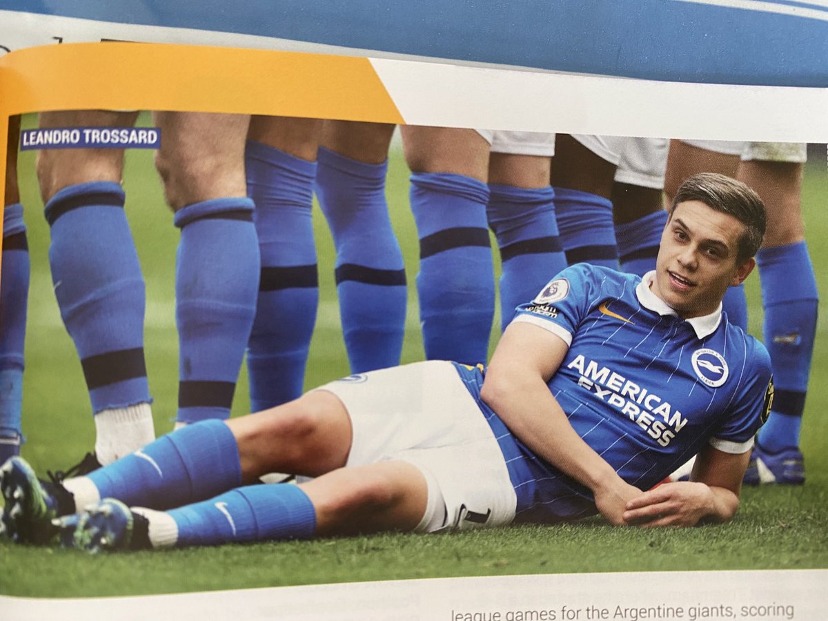 An amazing photo from the #burnleyfc programme. If this is real, it’s incredible that Leandro Trossard found time to pose for the camera while waiting to block a low free-kick. #bhafc #draughtexcluder