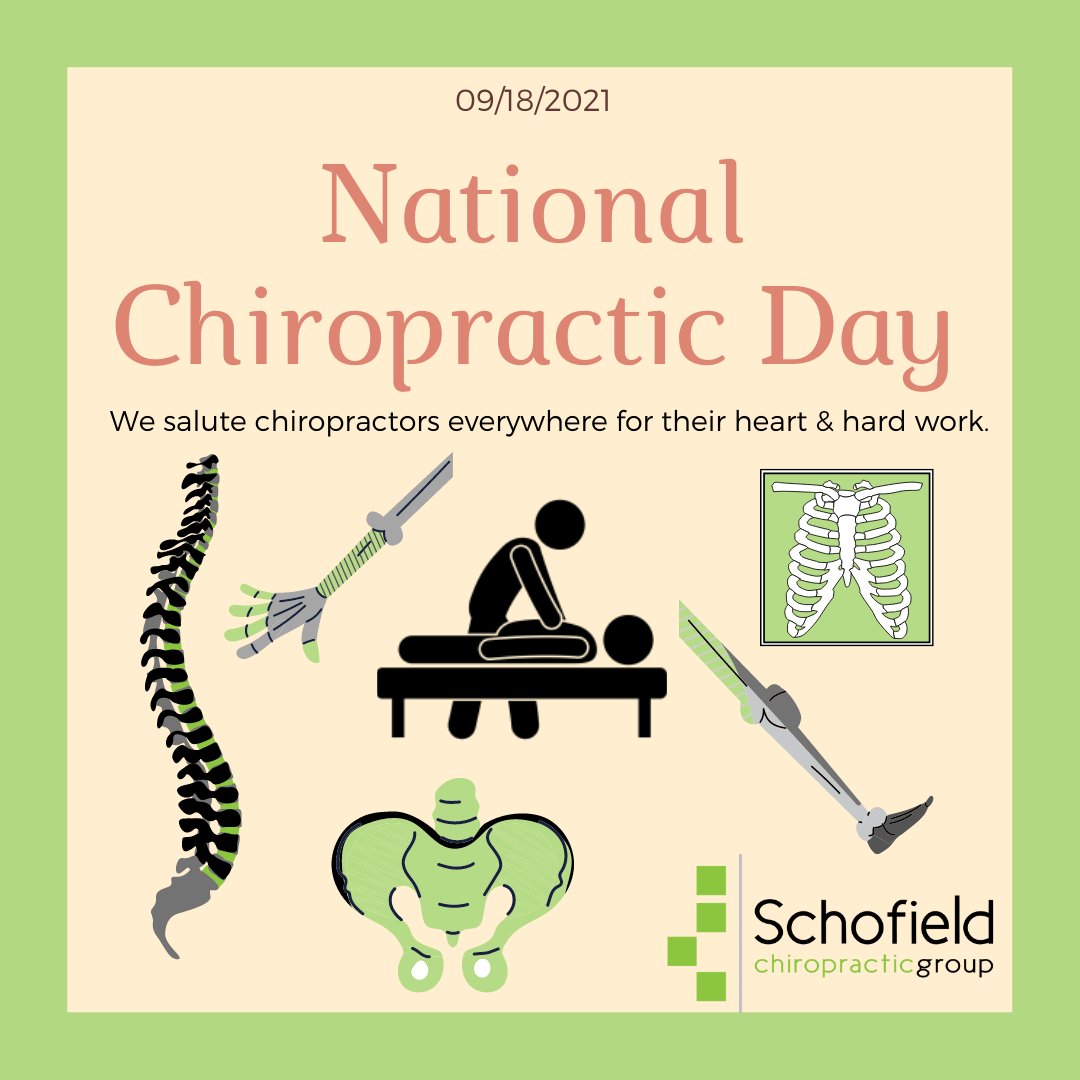 Happy National Chiropractic Day! We'd love to see you in for an adjustment. #SchofieldChiropractic #StartsWithTheSpine #NationalChiropracticDay #CedarValley