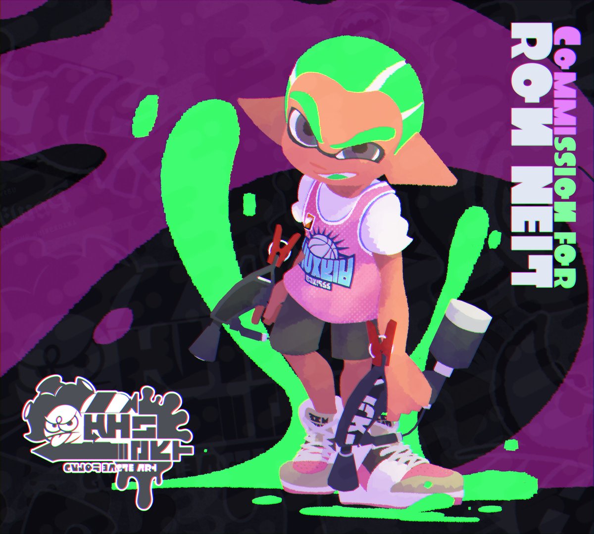 Commission for <a href="/StevenStone64/">RonJohn64🦈</a> THANK YOUU 
#splatoon2 #splatoonart #splatoon #inkling #inklingboy #inklings #inklingsquid #digitalart #digitalillustration #digitaldrawing #commission #commissionpainting #artcommission #ilustracion #linelessart