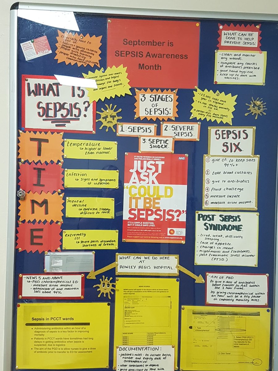Sepsis awareness poster created  by Emma the rising star on ET very well done