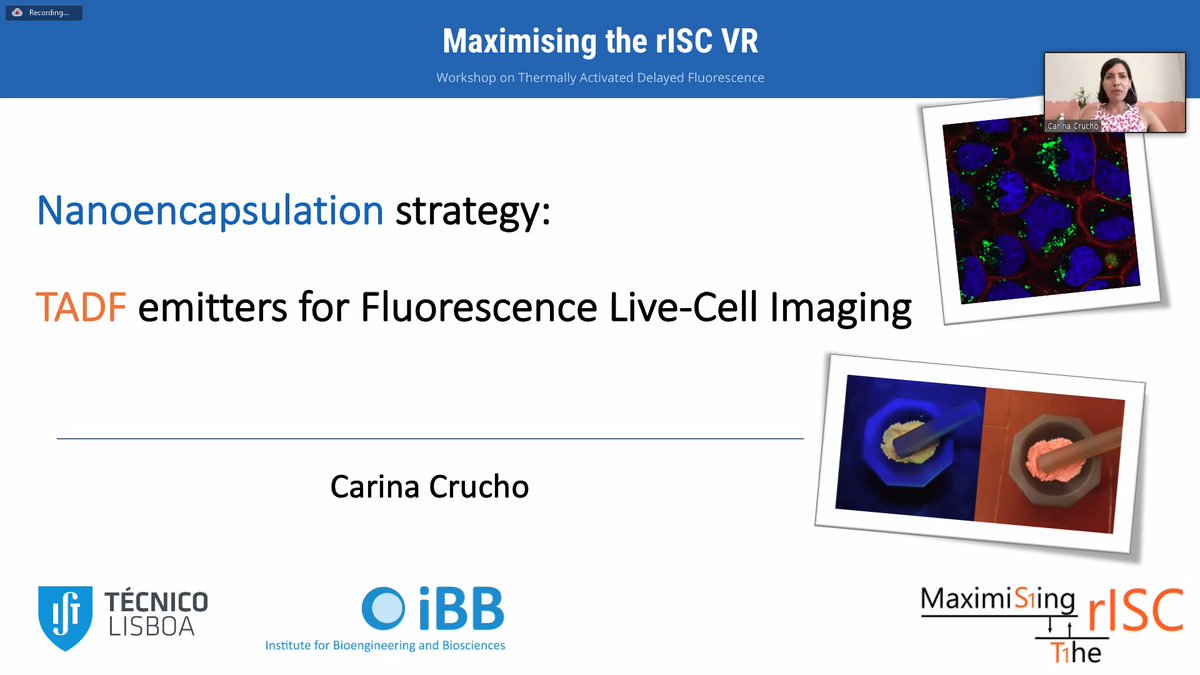Maximising the rISC (@maximisetherisc) on Twitter photo Starting the final session of today we have <a href="/CarinaCrucho/">Carina Crucho</a> showing us how we can use TADF emitters for fluorescence imaging via a nanoencapsulation strategy. #MAXrISC Starting the final session of today we have <a href="/CarinaCrucho/">Carina Crucho</a> showing us how we can use TADF emitters for fluorescence imaging via a nanoencapsulation strategy. #MAXrISC