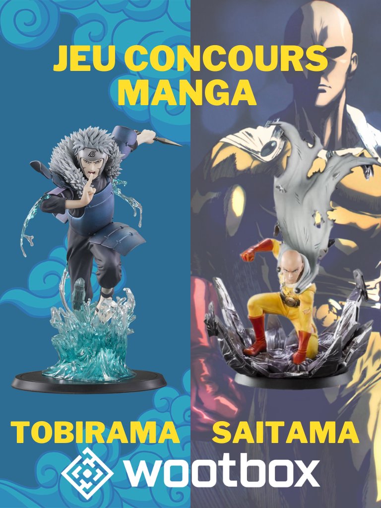wootbox_fr's tweet photo. CONCOURS SPECIAL MANGA ! 🤩
Nous vous proposons de gagner deux superbes figurines : Tobirama Senju de #Naruto et Saitama de #OnePunchMan !
Pour participer RT + Follow + commentez la figurine que vous souhaitez gagner !
TAS des deux gagnants le 24/09 #Wootbox #concours https://t.co/ppUNyGCPrz