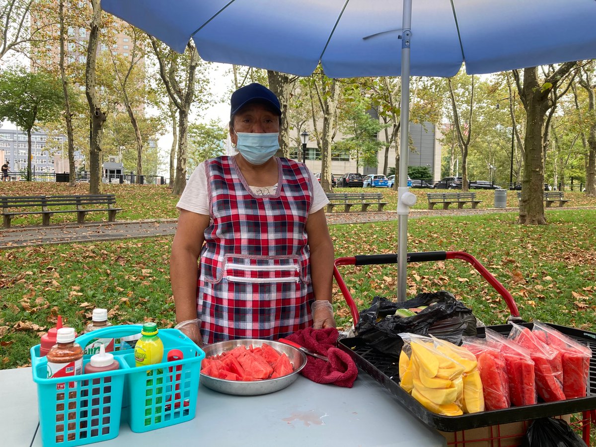 gallancy's tweet photo. Maria, a 61-year old mango vendor, asks merely for stability: a permit to run her biz to support her family

But instead of a pathway to entrepreneurship, she has been hit with >$10,000 in fines

She deserves an opportunity to operate her biz. Economic recovery must include all! https://t.co/0sWjpGuoW2