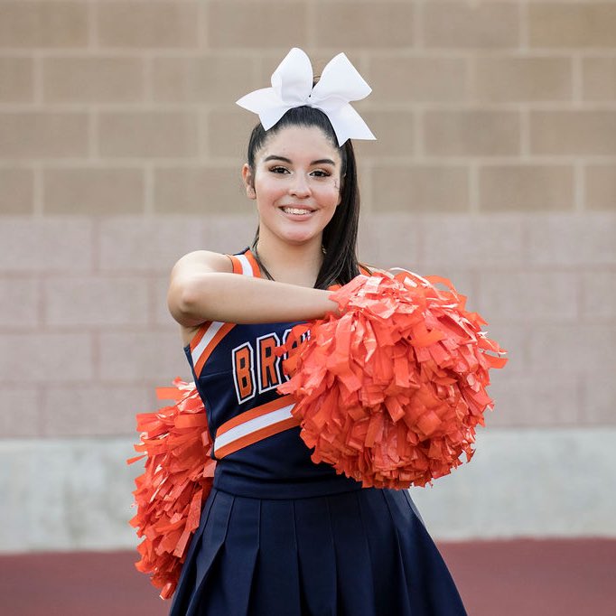 Alissa Granado and Kylie Rodriguez are ready to cheer on the Broncos tonight!! #cheerleadersoftheweek #beatclark #thursdaynightlights