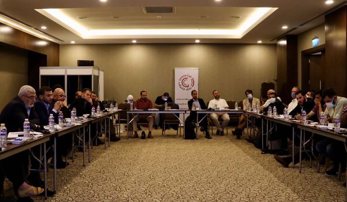 genevacall's tweet photo. Our team held a very successful workshop with more than 20 representatives of #ANSAs from North West #Syria in #Gaziantep. The protection of civilians and the respect of basic IHL and human rights principles are at the core of our actions. 
#WarHasRulesToo https://t.co/kxuXeZEQoA